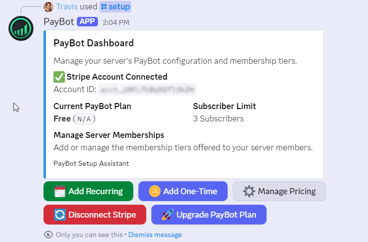 PayBot admin dashboard