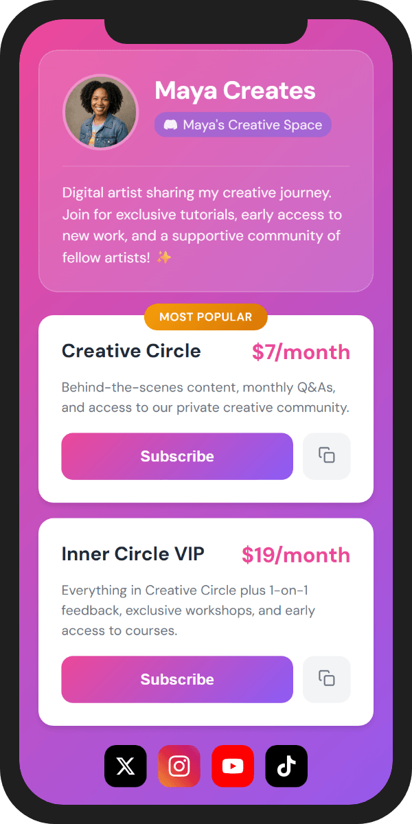 Customer payment portal on mobile
