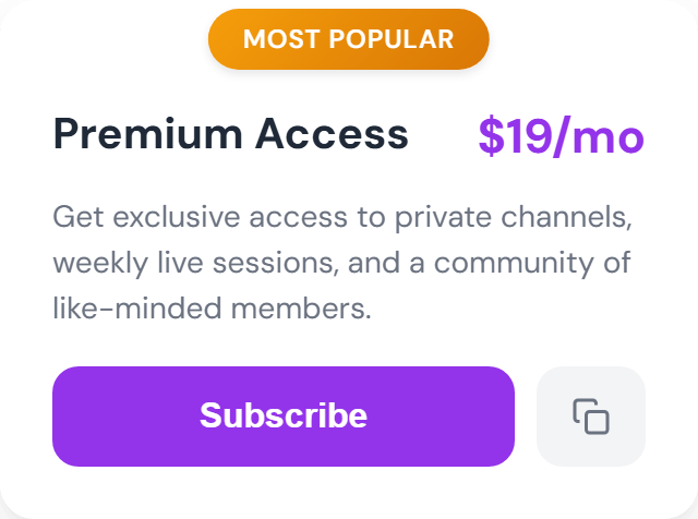 PayBot payment page subscribe button